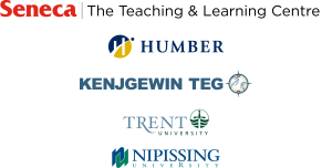 Logos of Seneca College, Humber College, Kenjgewin Teg, Trent University and Nipissing University.