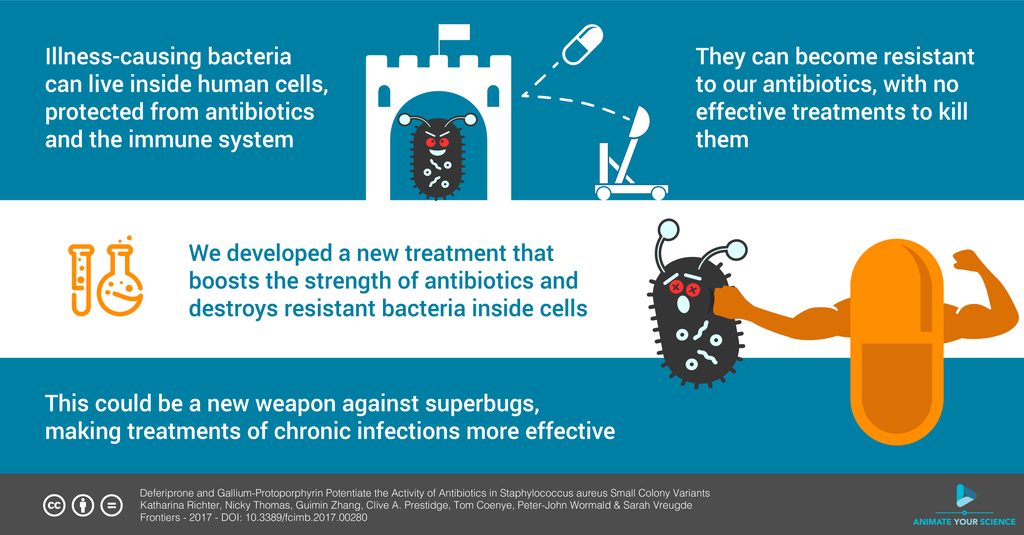 a new treatment to destroy antibiotic resistant bacteria