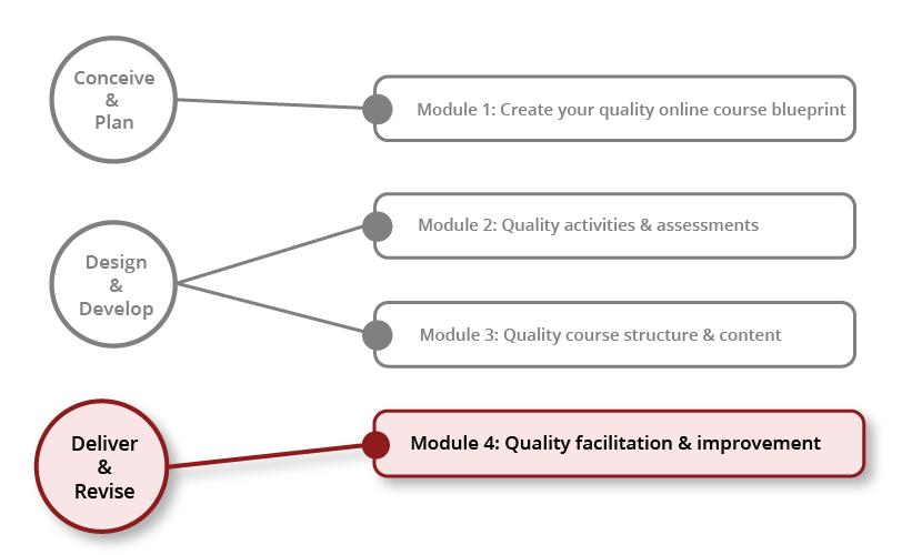 Deliver & Revise – Module 4: Quality facilitation & improvement. Image description provided below.