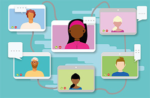 Illustration of video chat