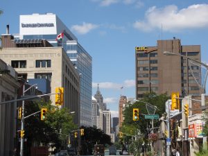 Le centre-ville de Windsor