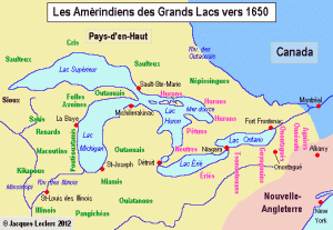 carte, Premières Nations de la région des Grands Lacs