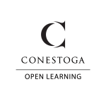 Conestoga Open Learning department logo in black with a vertical alignment.