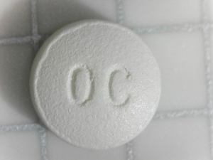 A tablet of OxyContin