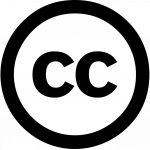 Creative Commons: CC with a circle around it.