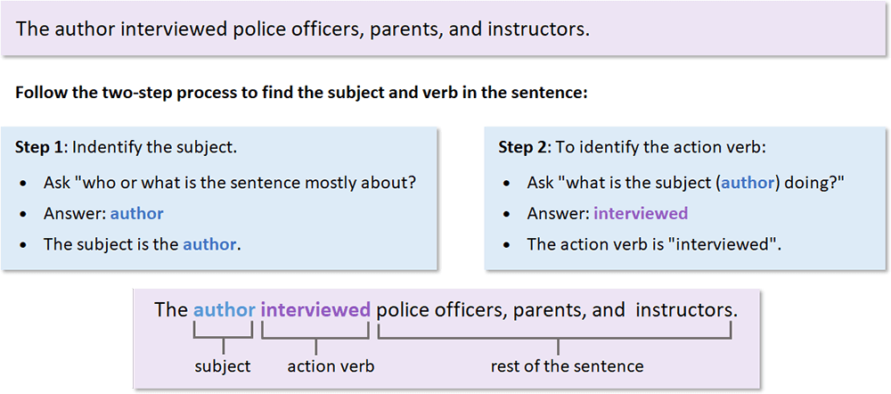 essay in a sentence verb