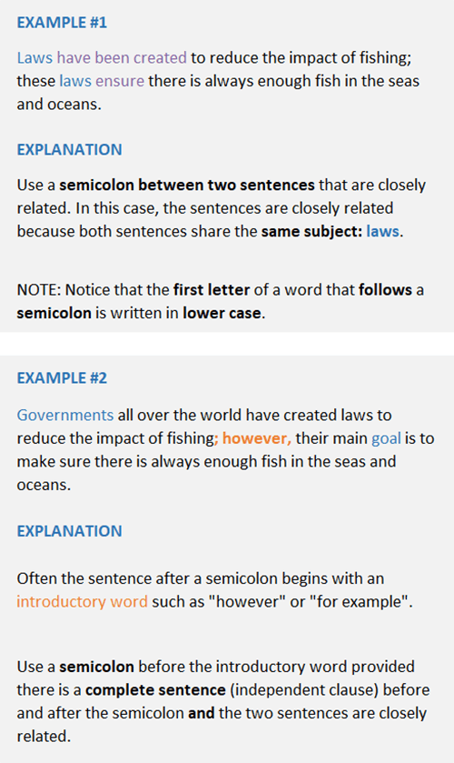 Writing & Punctuation: How to use COLONS & SEMICOLONS 