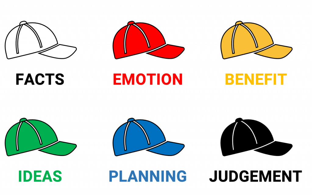 an illustration of the 6 hats