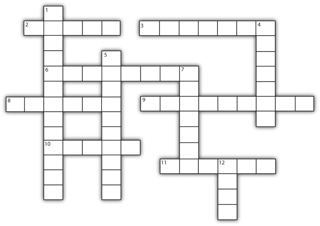 A blank crossword puzzle