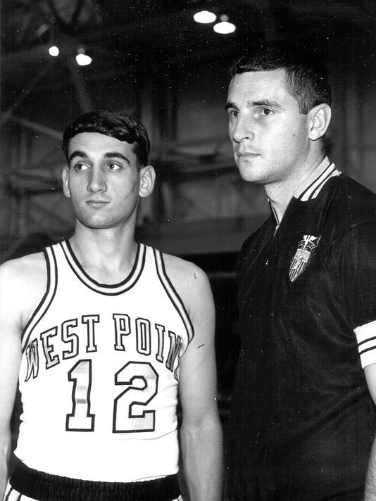 Mike Krzyzewski, point guard at Army with Bob Knight, coach at Army in 1960's.