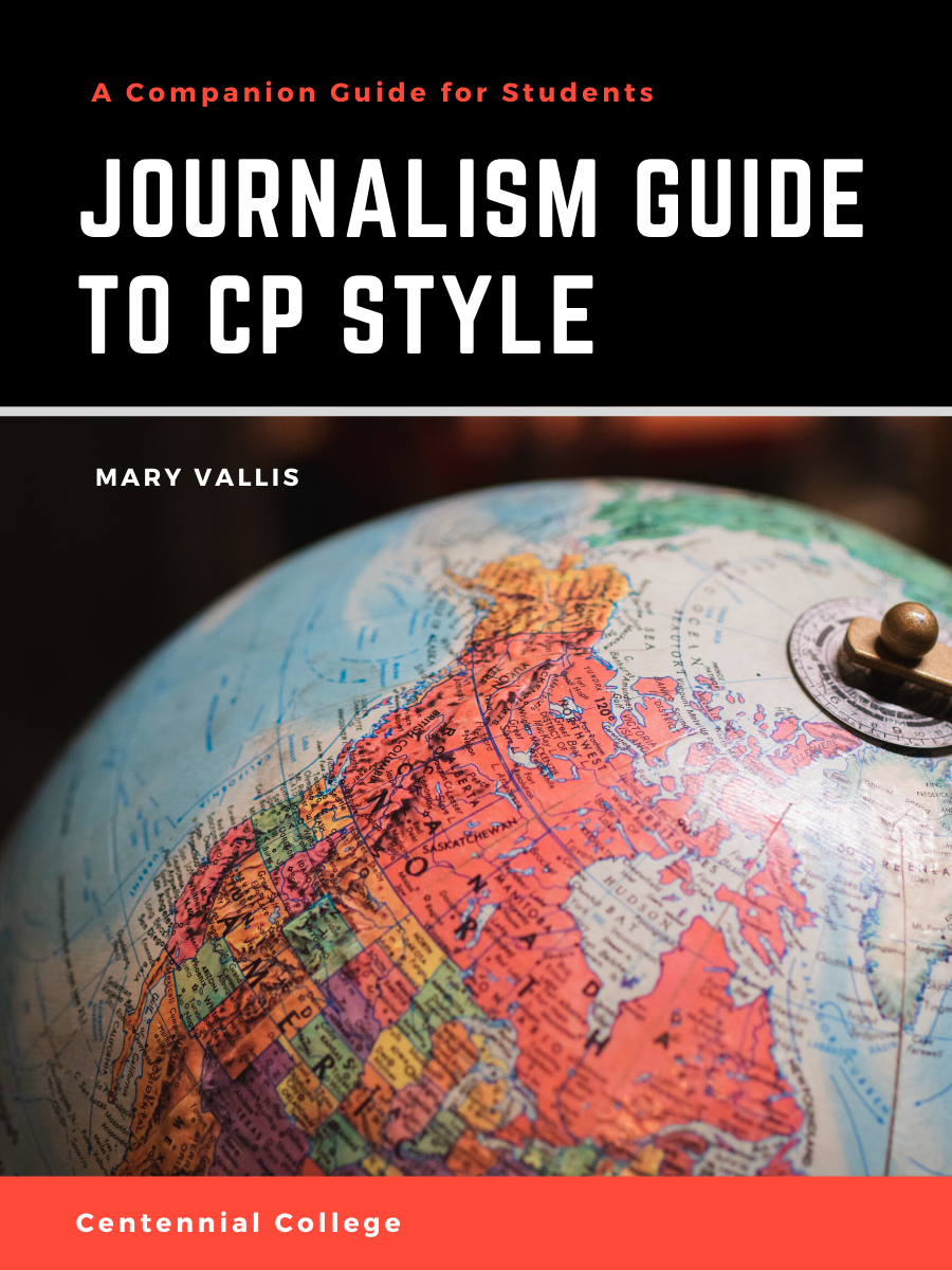 Cover image for Centennial College Journalism Guide to CP Style