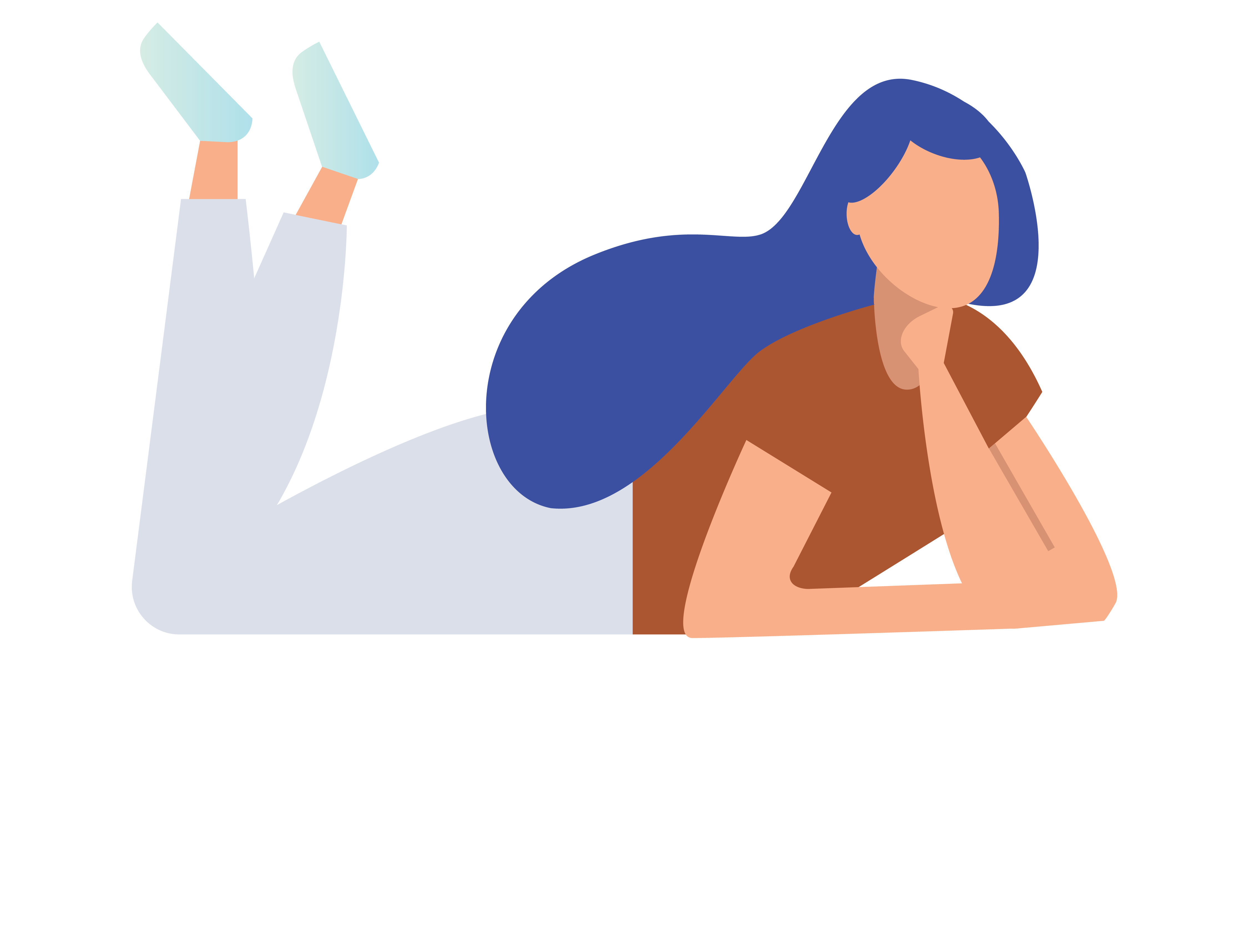 Person lying down and thinking