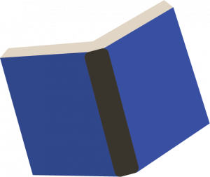 Book with a blue cover