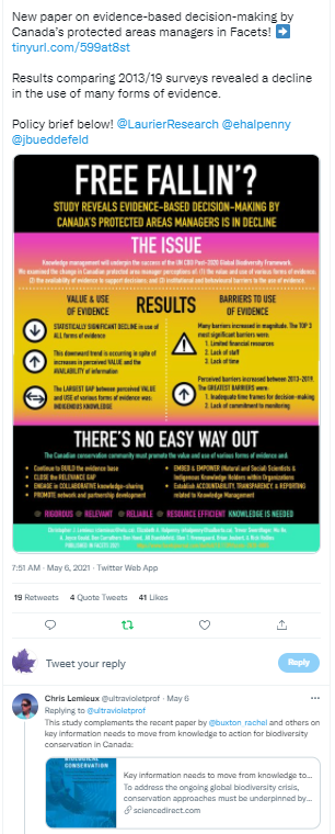 A twitter post with an infographic