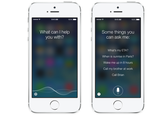 Image of Siri on iphone asking "what can I help you with?"