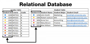 Relational Database includes multiple tables of data that are related by a common field.