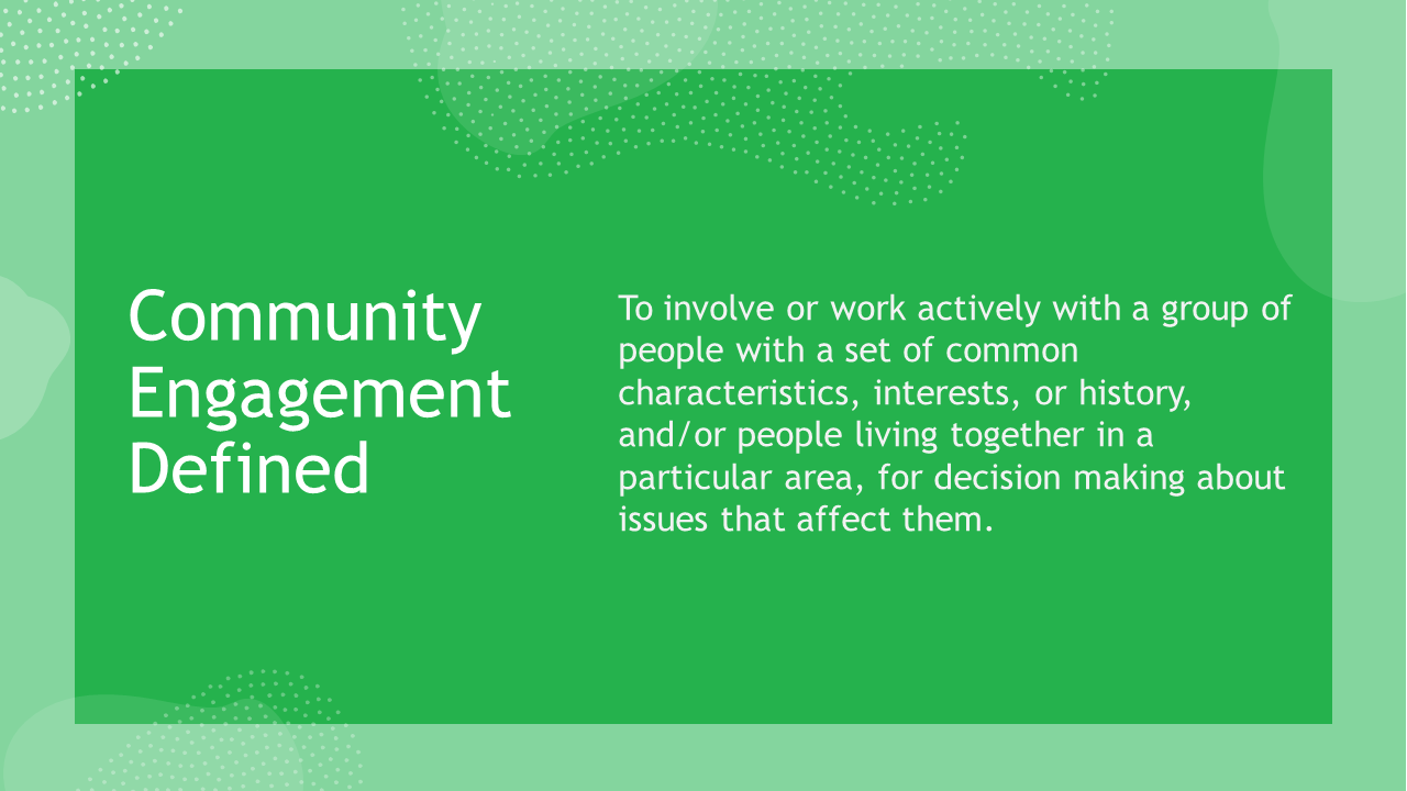 What is Community Engagement? – Building Sustainable Communities: The  Impact of Engagement