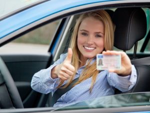 image of someone passing their drivers test.