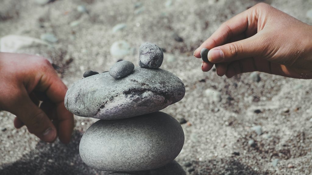 Rocks stacked on top of each other