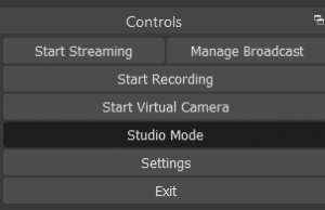 New Controls for streaming "Start Streaming" and "Manage Broadcast"