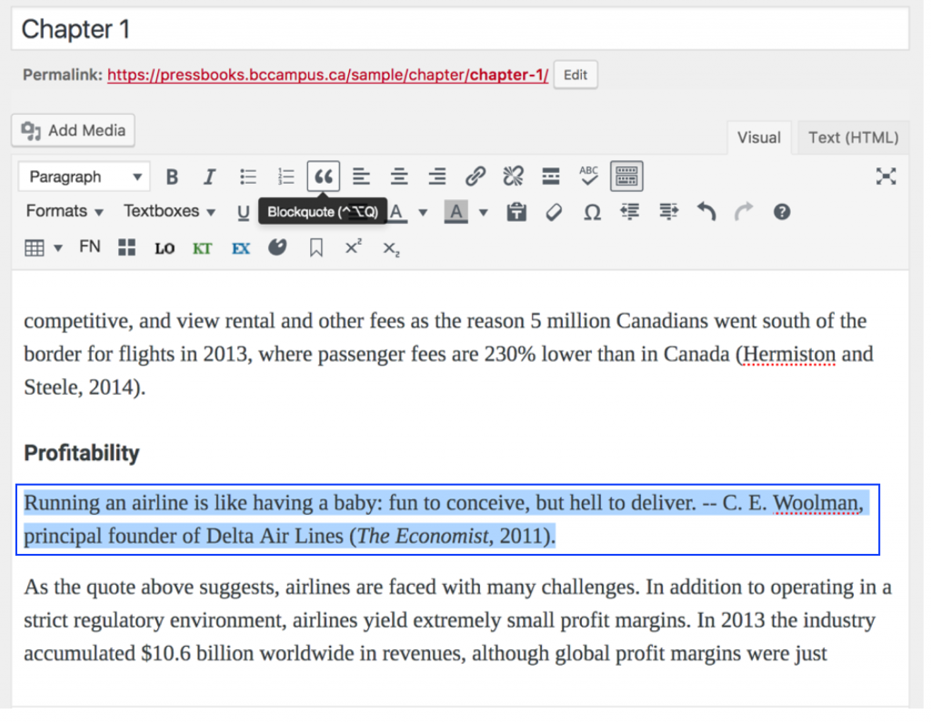 Blockquotes And Pullquotes – Pressbooks Guide