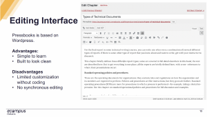 Screenshot derived from Introduction to Pressbooks slide deck by eCampusOntario Open Library.