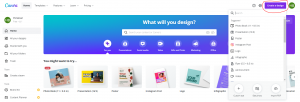 Image of Canva Homepage