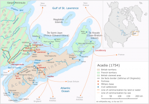 A map of Acadia and Nova Scotia, 1754