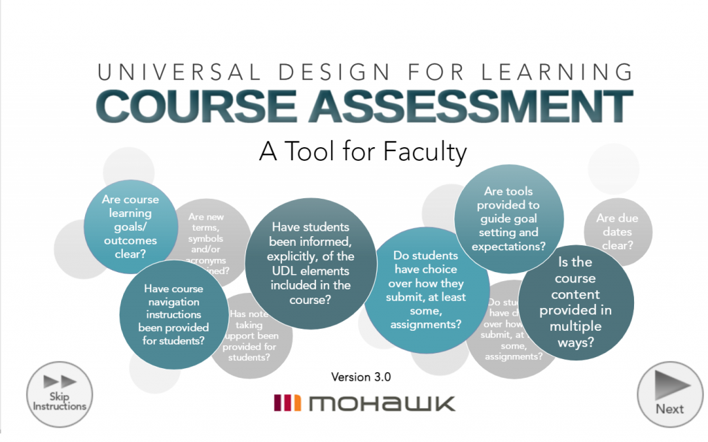 UDL Course Assessment Tool