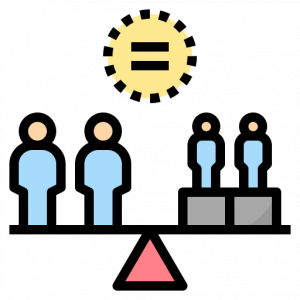 see saw depiction of equity showing accommodations that consider people’s needs