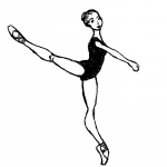 A young girl dances ballet.
