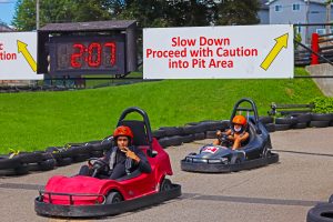 Children in Go Karts at East Park in London Ontario
