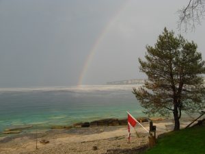 rainbow over Georgian Bay, Ontario