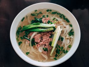 beef Pho in a bowl