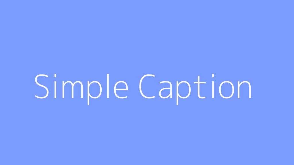 image with the text "simple caption left"