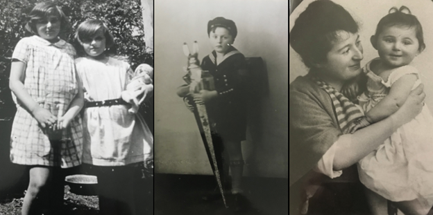 Ce collage de trois photographies présente la famille d'Alice Meister. 