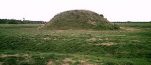 Anglo-Saxon burial mount Sutton Hoo in UK