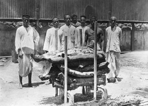 A traditional Hindu funeral ceremony in 1922.