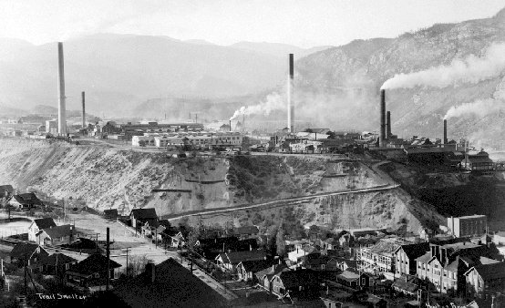   Figure 14.21 The Trail lead-zinc smelter in 1929 [http://upload.wikimedia.org /wikipedia/commons/2/20 /Trail_Smelter_in_Year_1929.png]