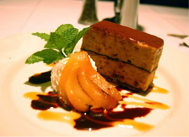 Figure 10. “Dessert: Peach-Walnut Semifreddo” by ulterior epicure is licensed under CC BY NC-ND 2.0