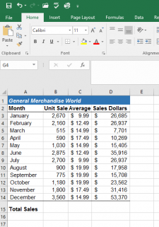 1.3 Formatting and Data Analysis – Beginning Excel