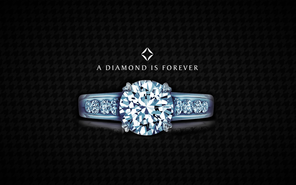 Corporate Design ~ A Diamond is Forever ~ Advertisement for De Beers Mines  Consolidated ~ 70s