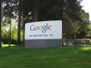 Photo of the Google Welcome Sign