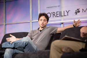 Sergey Brin, cofounder of Google, pictured at the Web 2.0 Conference 2005.