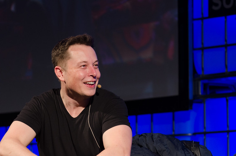 Elon Musk pictured at the Web Summit 2013