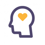 icon showing a heart inside a person's head