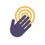 icon of a hand touching a target