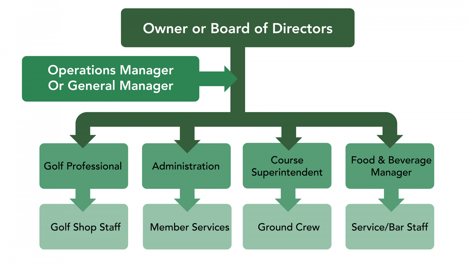 Golf Organizational Chart
