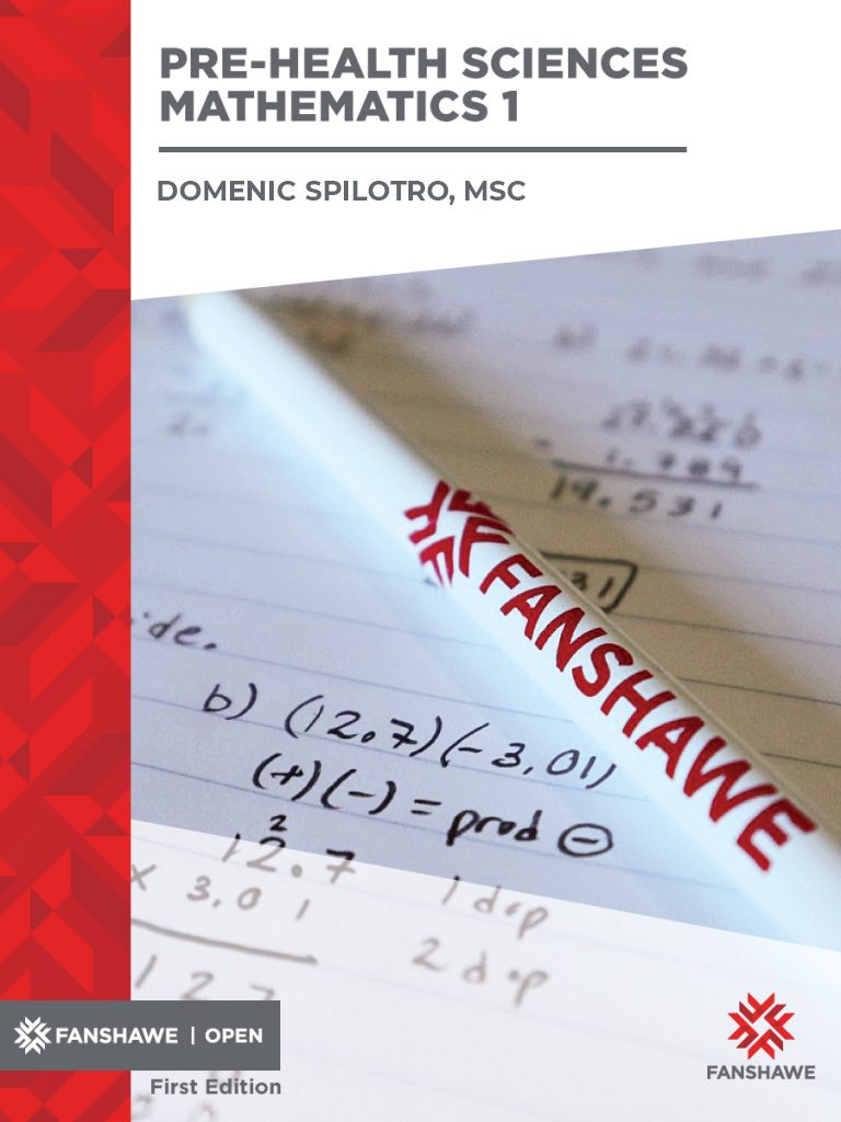 Cover image for Fanshawe Pre-Health Sciences Mathematics 1