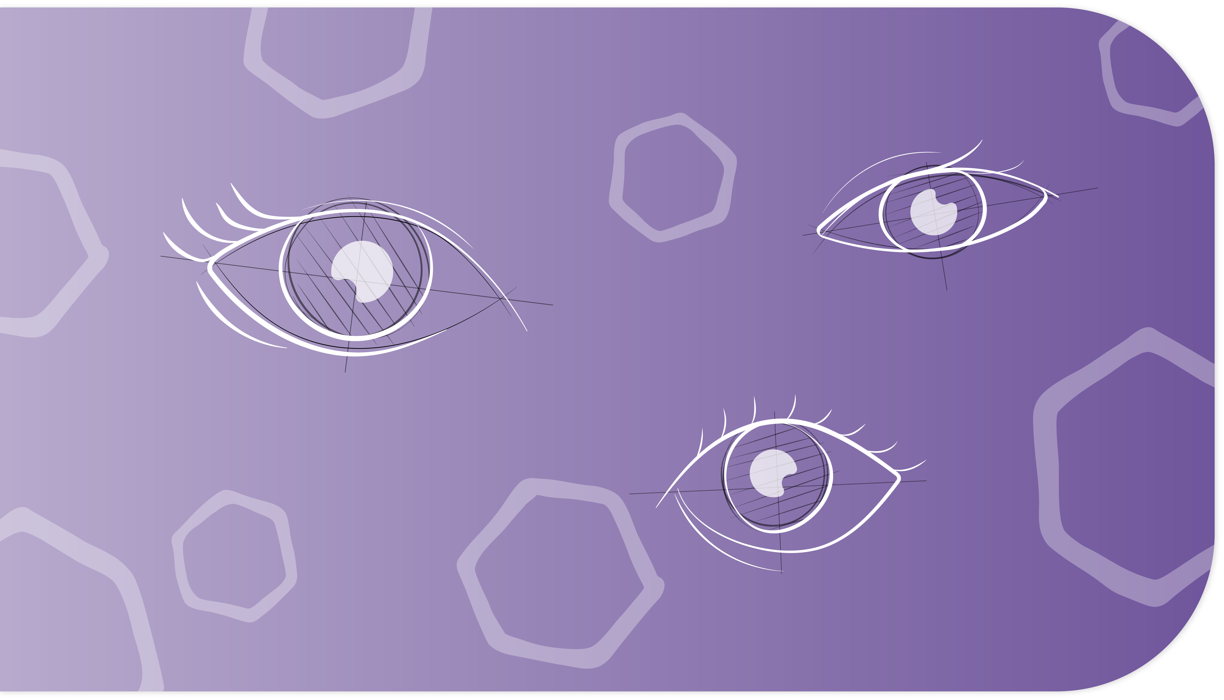 Chapter 2 banner indicating the start of a new chapter. Purple background with three eye icons.
